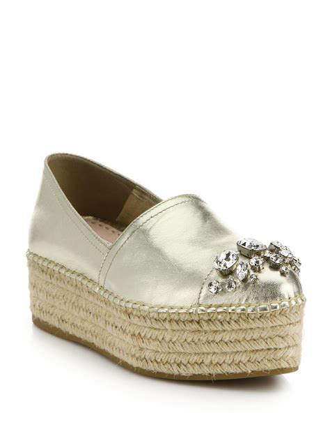 miu miu platform espadrille|miumiu shoes online.